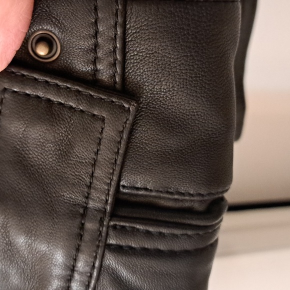 Rodd&Gunn  Cromwell Mens Deep Brown  Chocolate Brown Soft Leather Jacket EUC szL - Picture 5 of 12